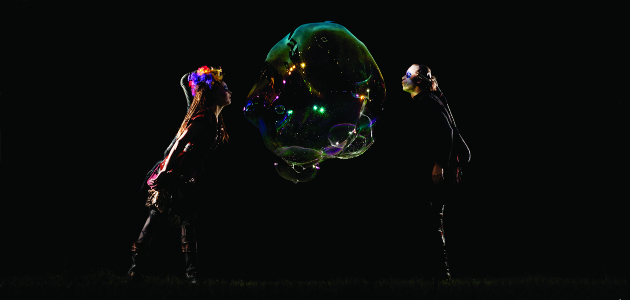 Een zeepbellenshow vol magie en spektakel