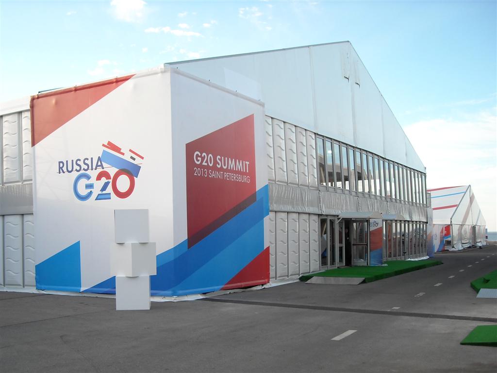 G20 SINT-PETERSBURG IN BELGISCHE TENTSTRUCTUREN VAN VELDEMAN